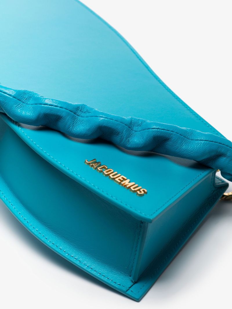 Blue La Vague Leather Shoulder Bag
