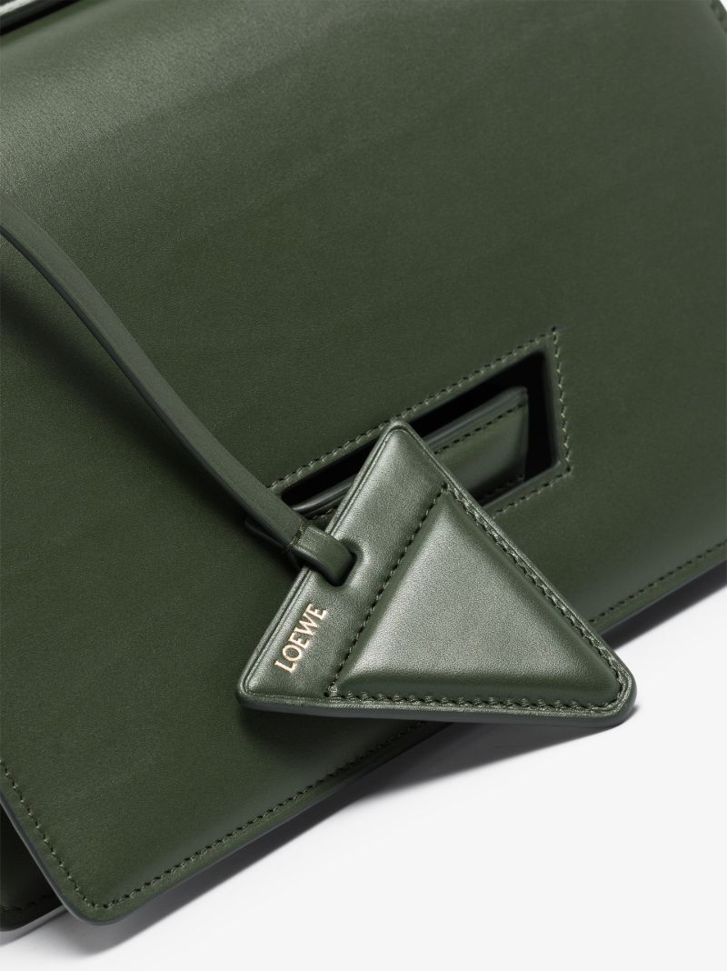 Green Barcelona Leather Shoulder Bag