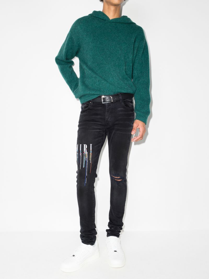 Paint Drip Logo Skinny Jeans