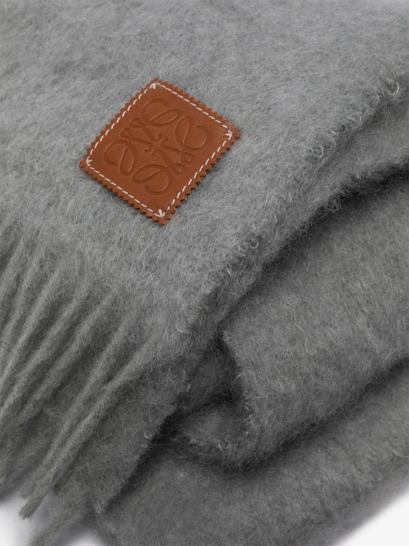 Grey Mohair Scarf