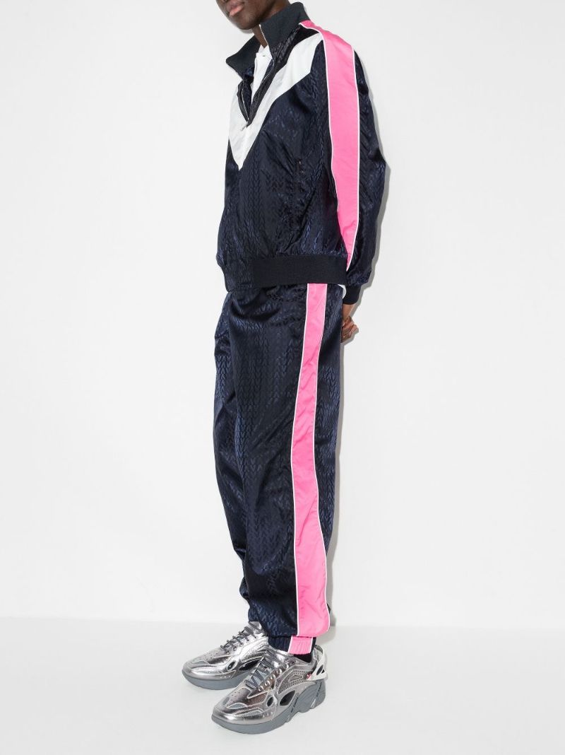 Blue Optical Valentino Jacquard Track Pants