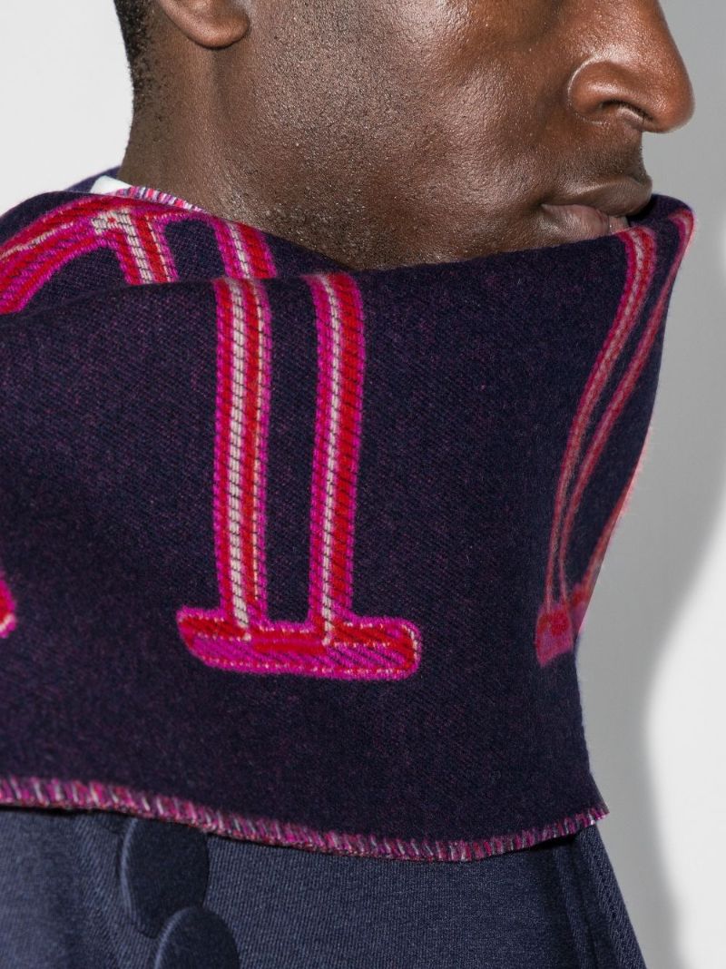 Purple Valentino Neon Universe Wool Scarf