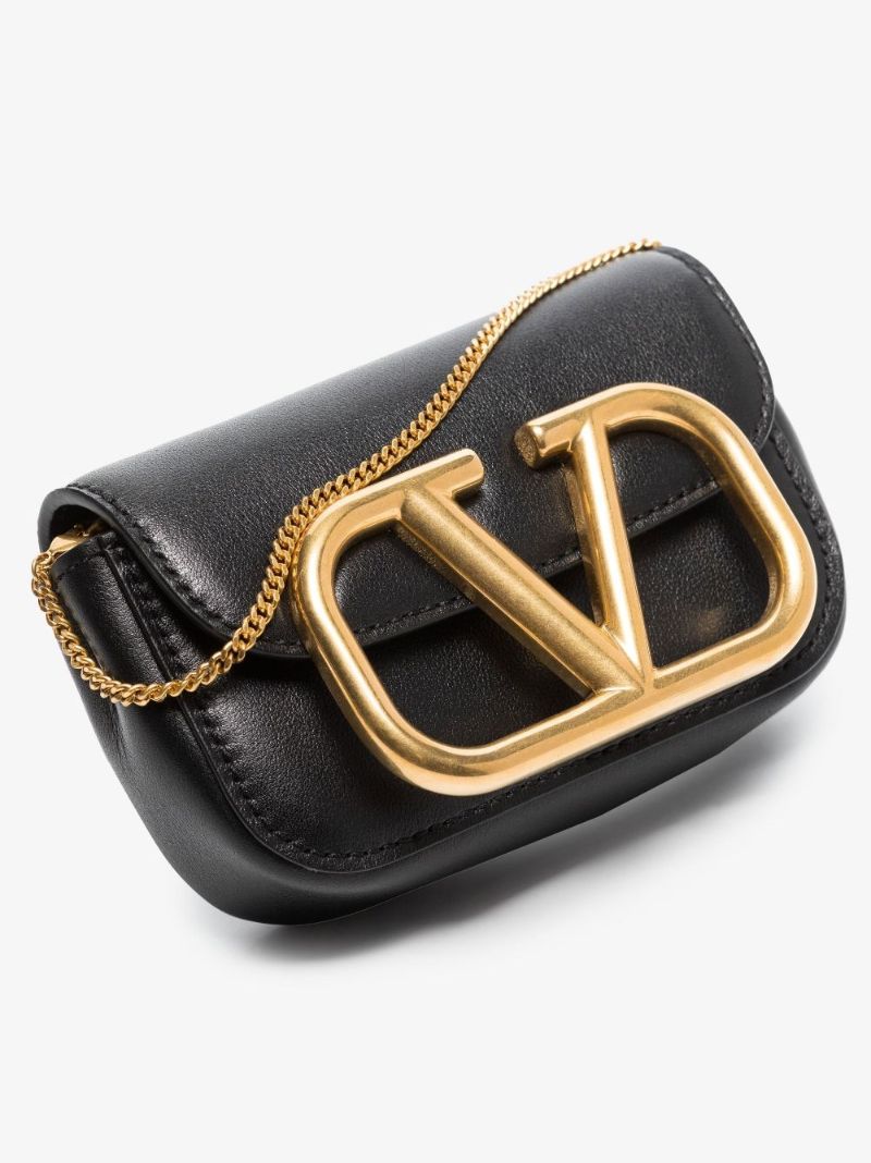 Black Supervee Leather Mini Bag