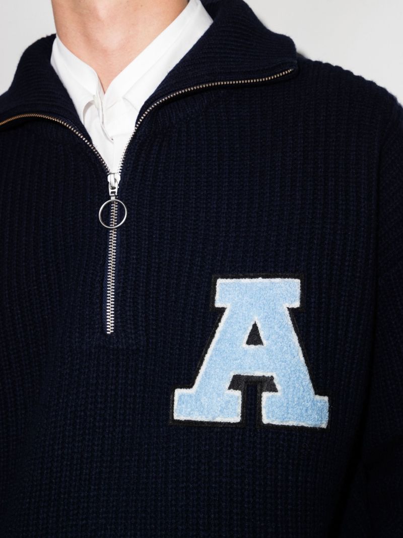 Logo Patch High Neck Sweater
