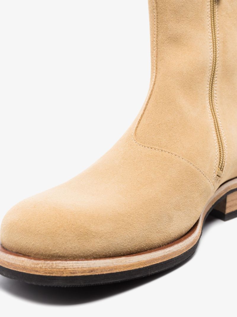 Neutral Camion Suede Ankle Boots