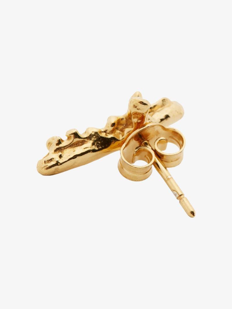 Gold-plated the Gilded Dagger Single Stud Earring