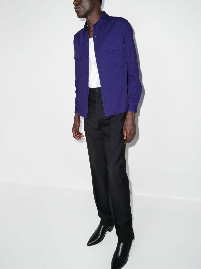 Purple Cotton Shirt Jacket