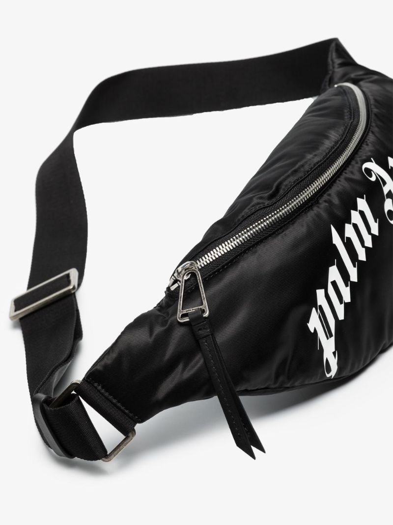 Black Logo Print Cross Body Bag