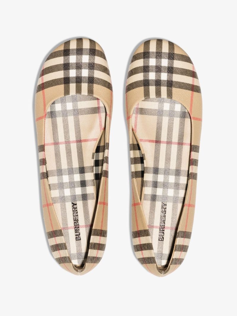 Neutral Vintage Check Pumps