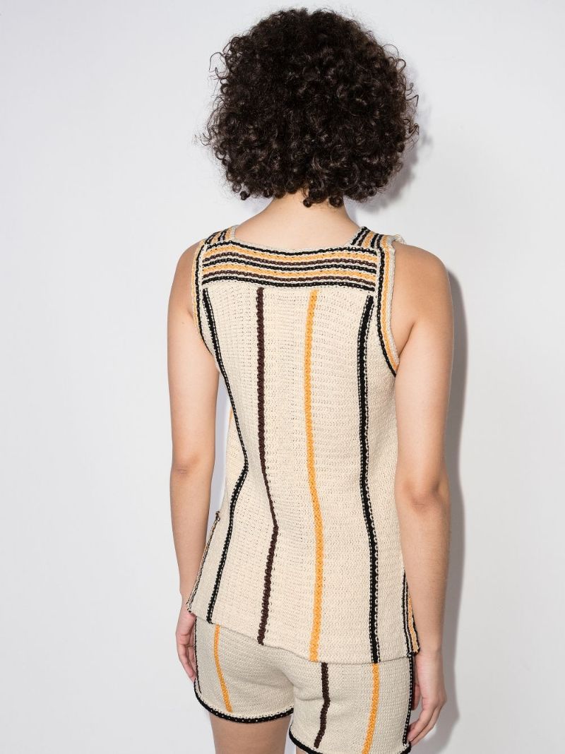 Striped Knitted Tank Top