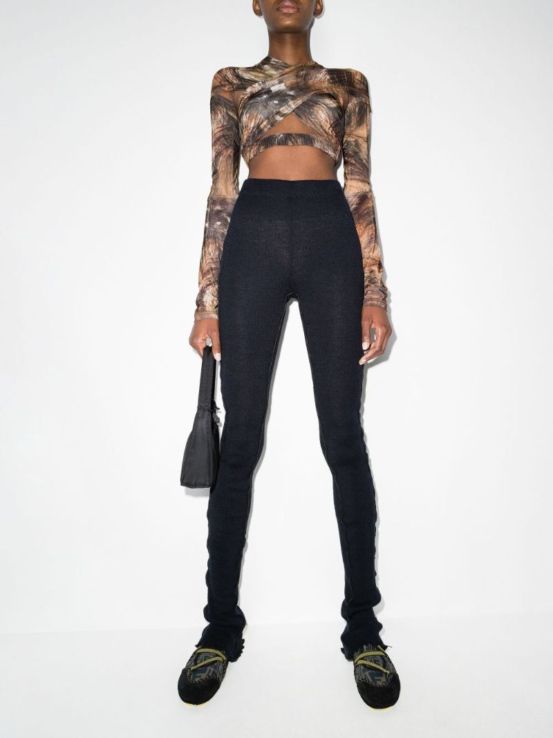 Anti Cat Print Crop Top