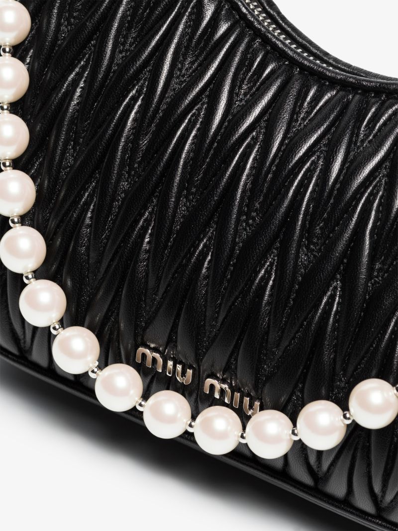 Black MatelassÃ_x0083_© Quilted Leather Shoulder Bag