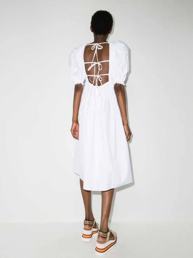 Puff Sleeve Midi Dress