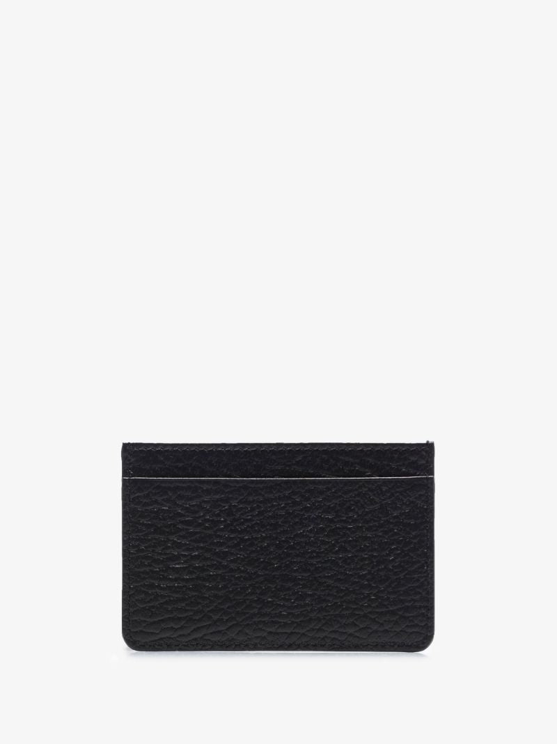 Black Four-stitch Leather Card Holder