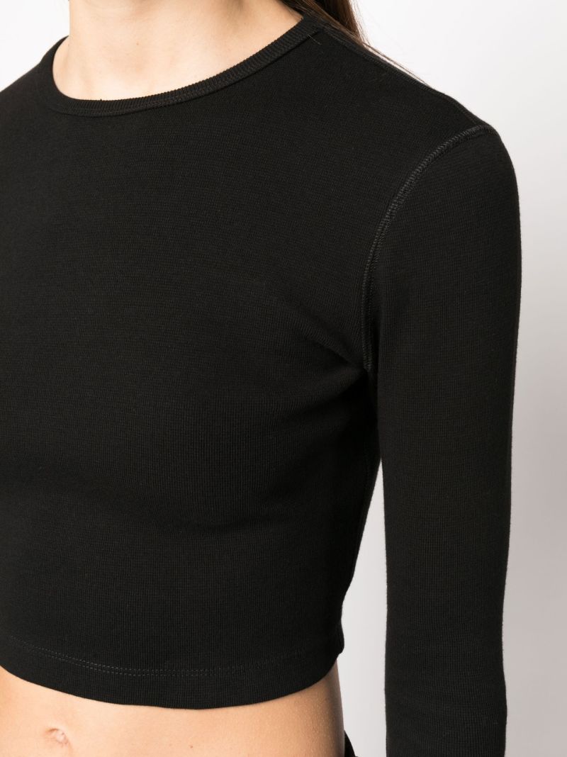 X Hailey Bieber Black Thermal Top