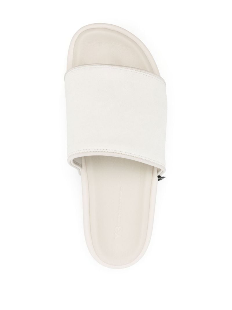 Neutral New Slide Chunky Leather Slides