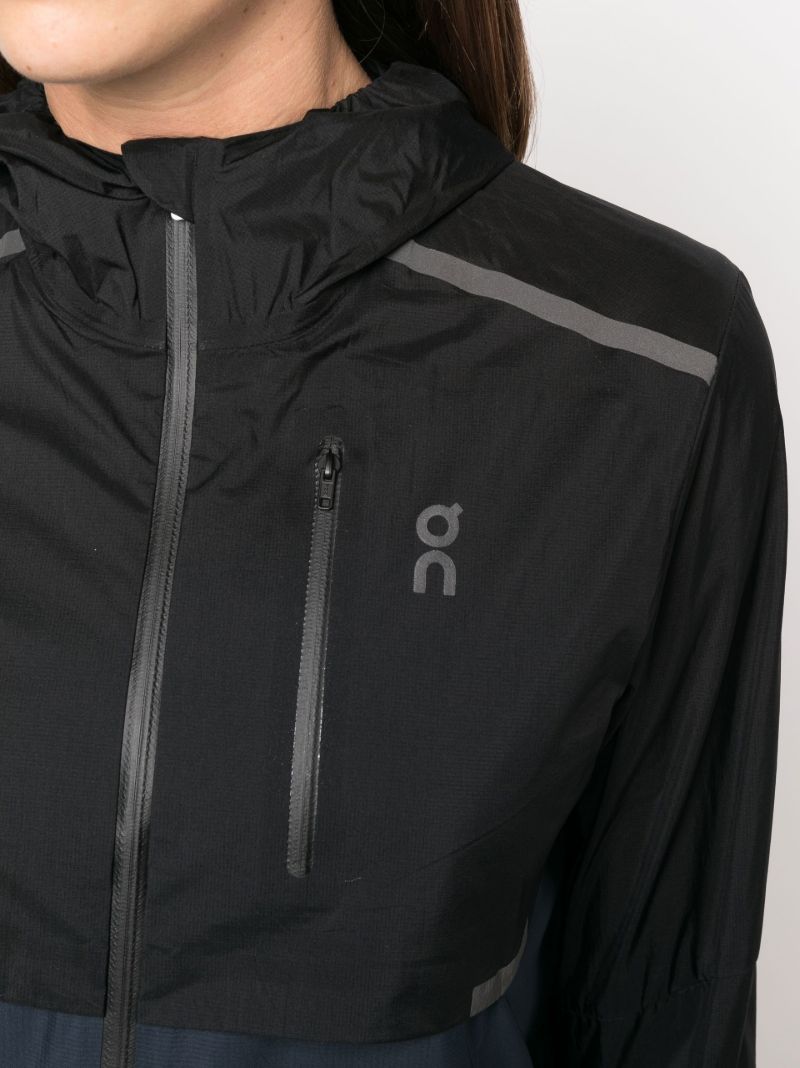 Black Weather Hooded Running Jacket