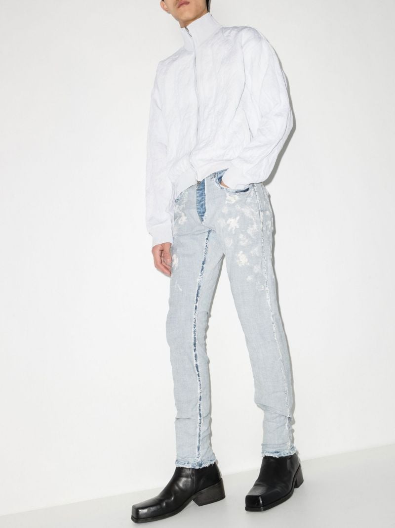 Blue Inside Out Skinny Jeans