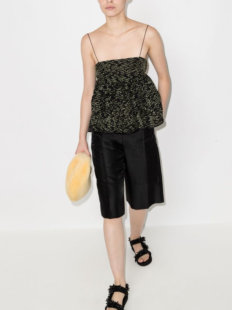 Selena Patterned Peplum Top