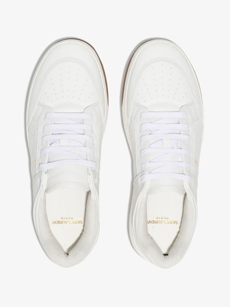 White Sl/61 Low-top Leather Sneakers