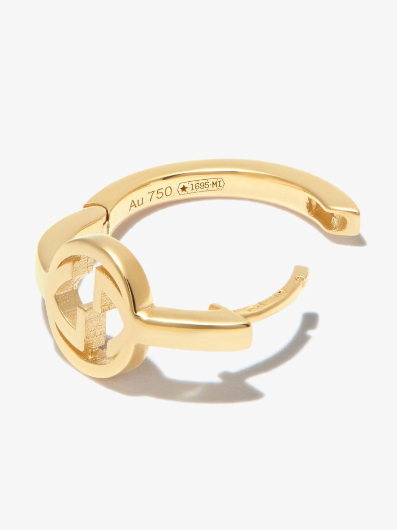 18k Yellow Gold Interlocking Earring