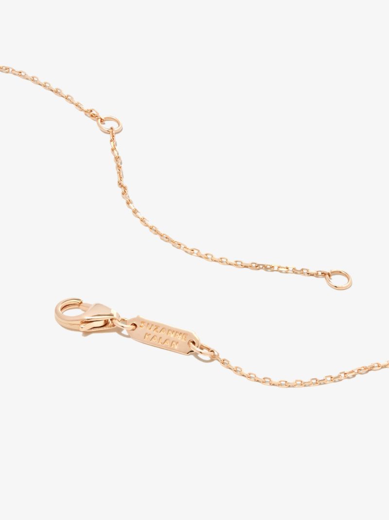 18k Yellow Gold Mini Rainbow Sapphire Necklace