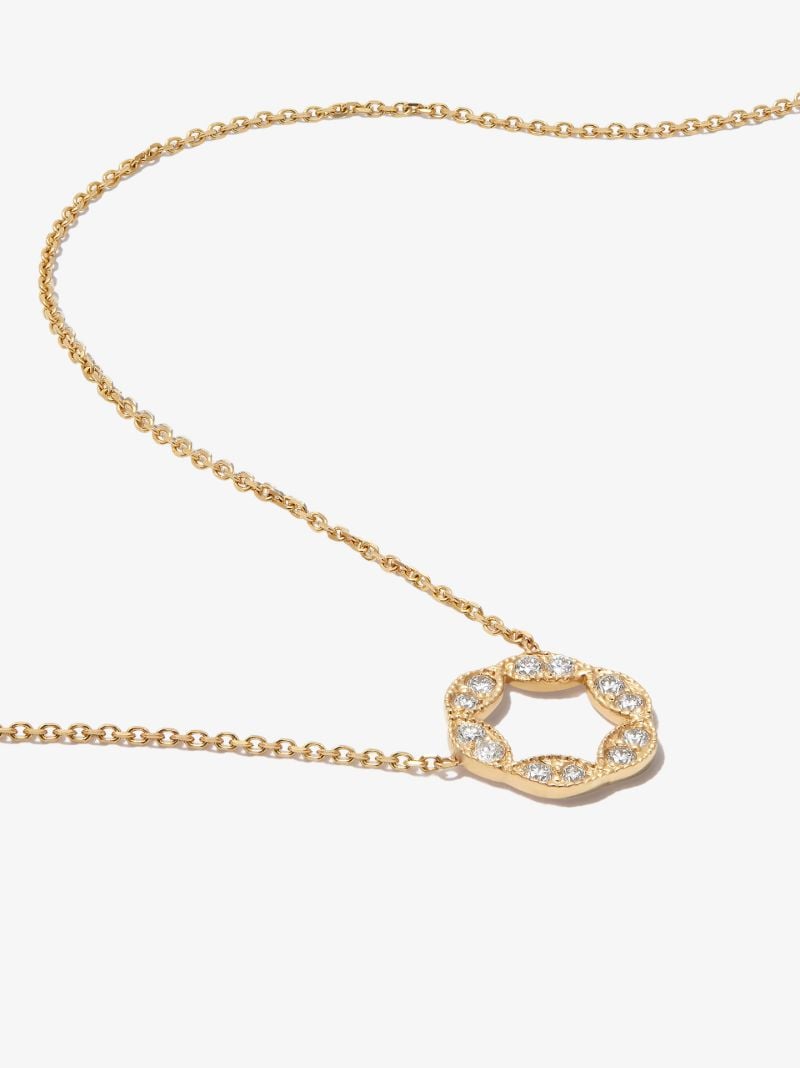 18k Yellow Gold Empress Diamond Necklace