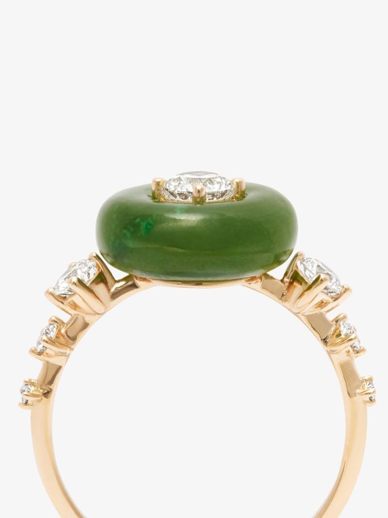 18k Yellow Gold Surround Orbit Diamond Ring