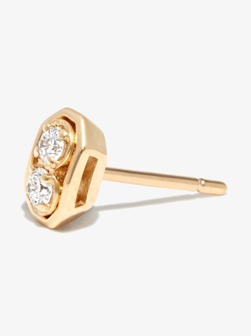 18k Yellow Gold Roma Diamond Earring