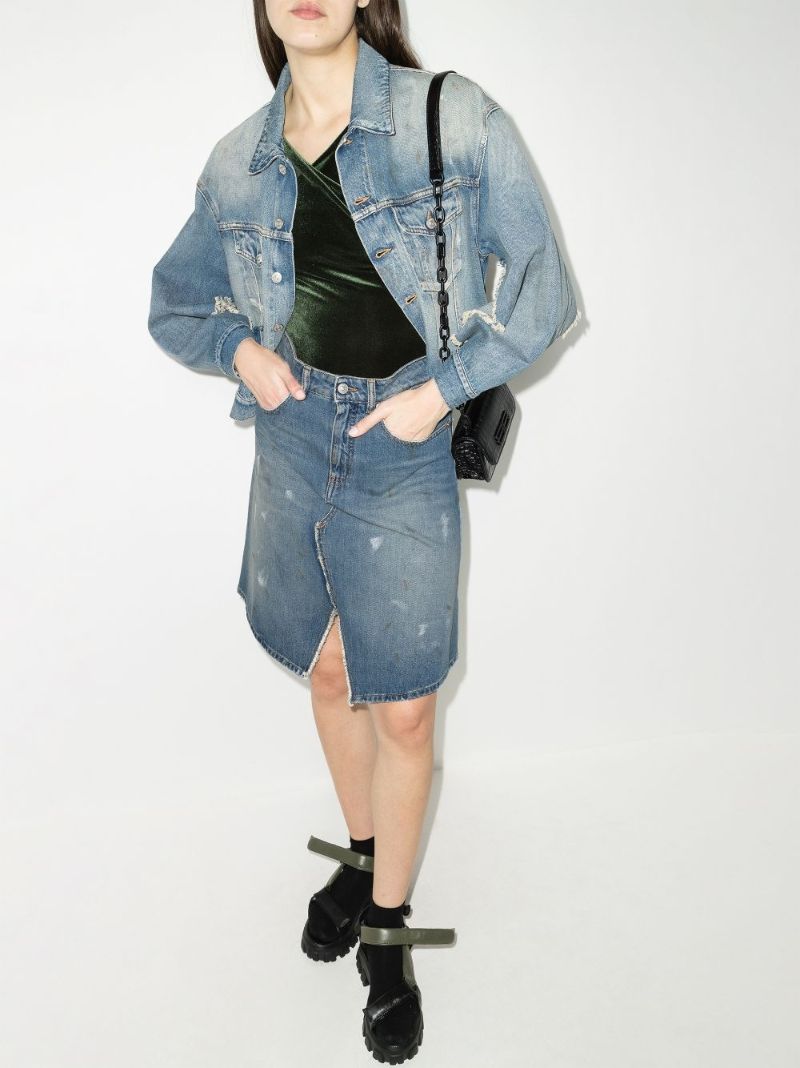 Knee-length Denim Skirt