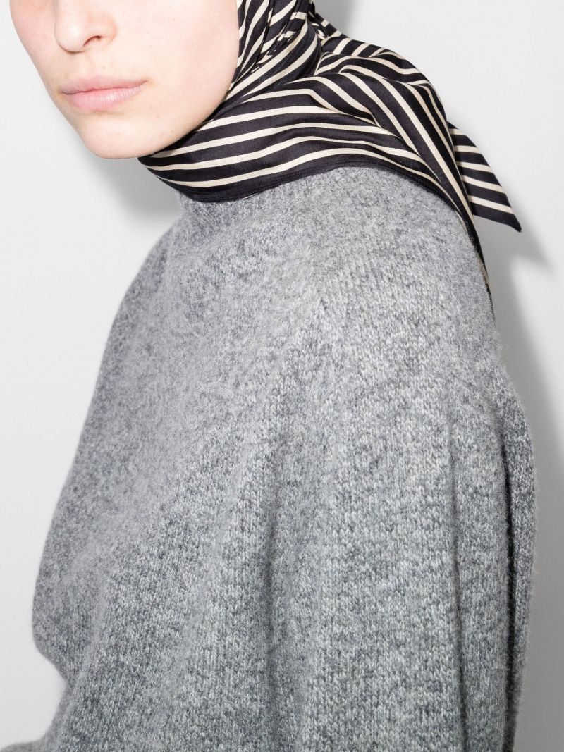 Black Striped Logo Blanket Scarf