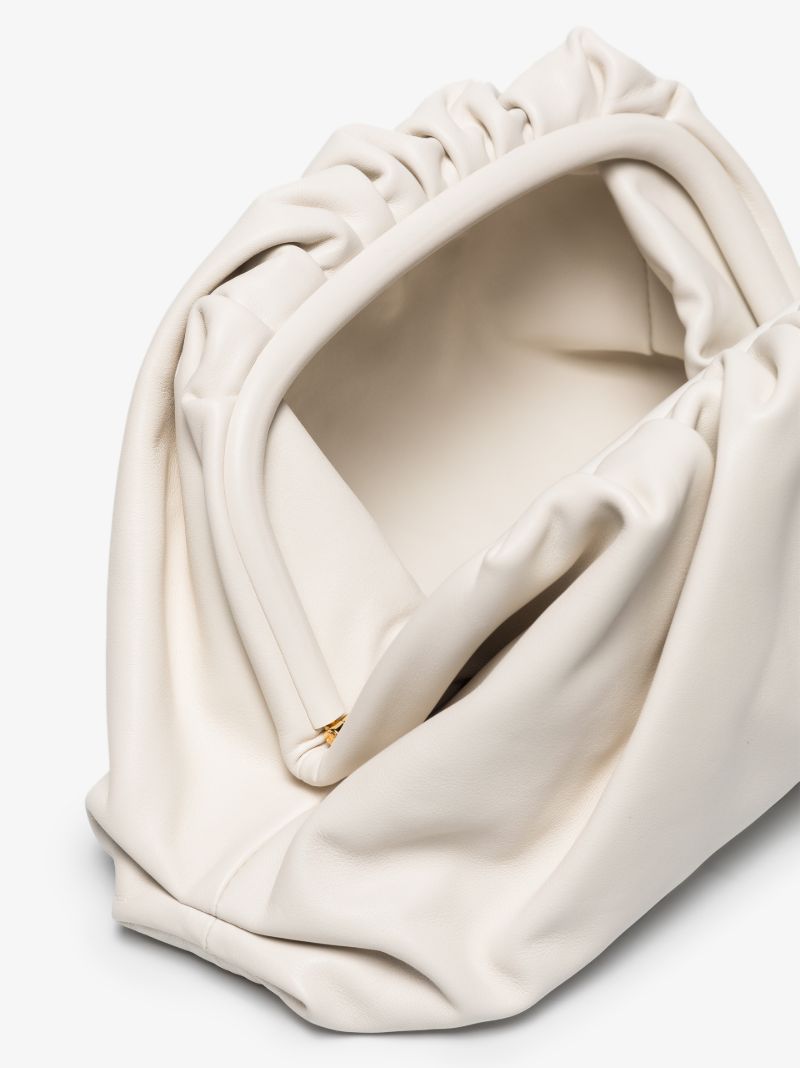 White Teen Pouch Leather Clutch Bag