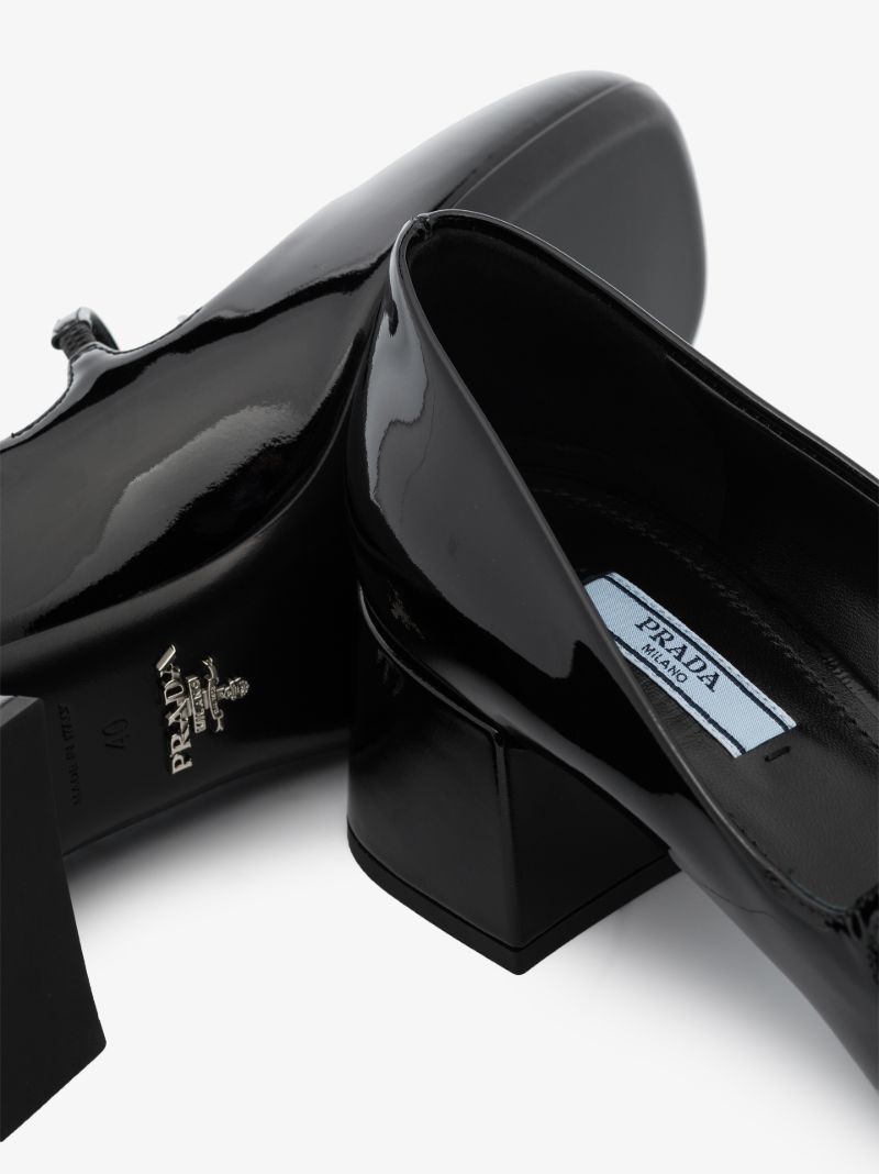 Black 45 Mary Jane Leather Pumps