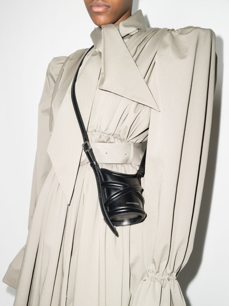 Black the Curve Mini Leather Cross Body Bag