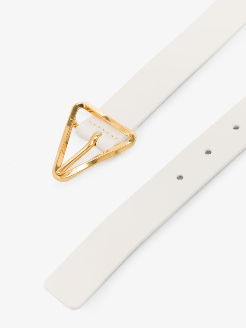 White Grasp Leather Belt