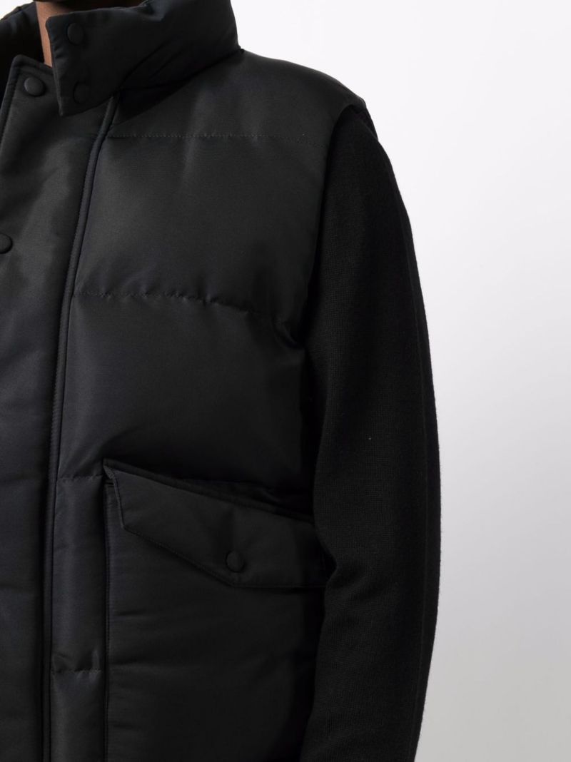 Black Graffiti-print Padded Gilet