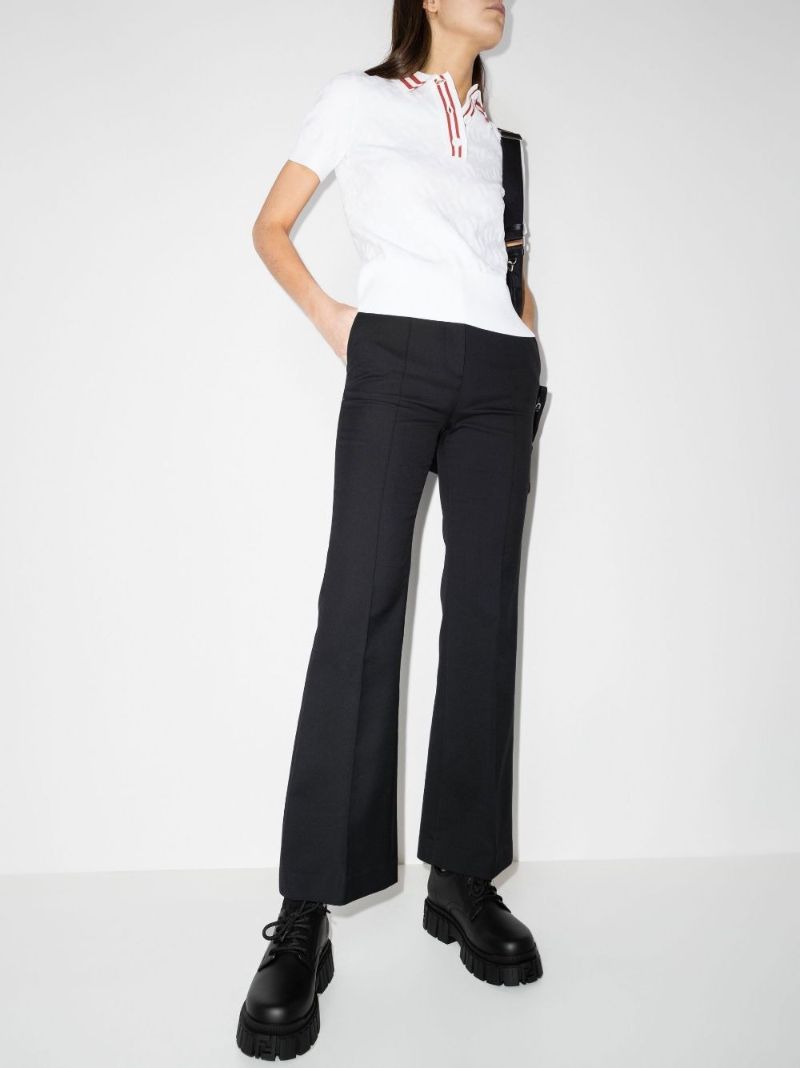 Flared High-waisted Trousers