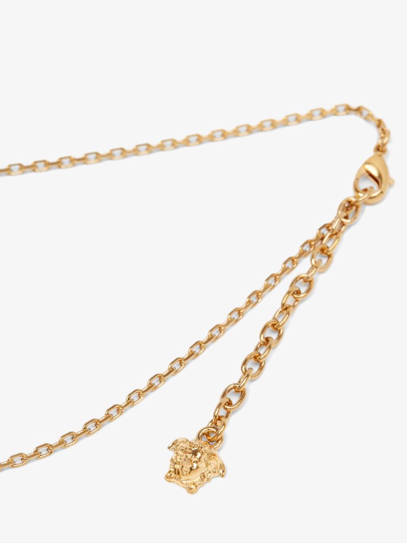 Gold Tone Medusa Pendant Necklace