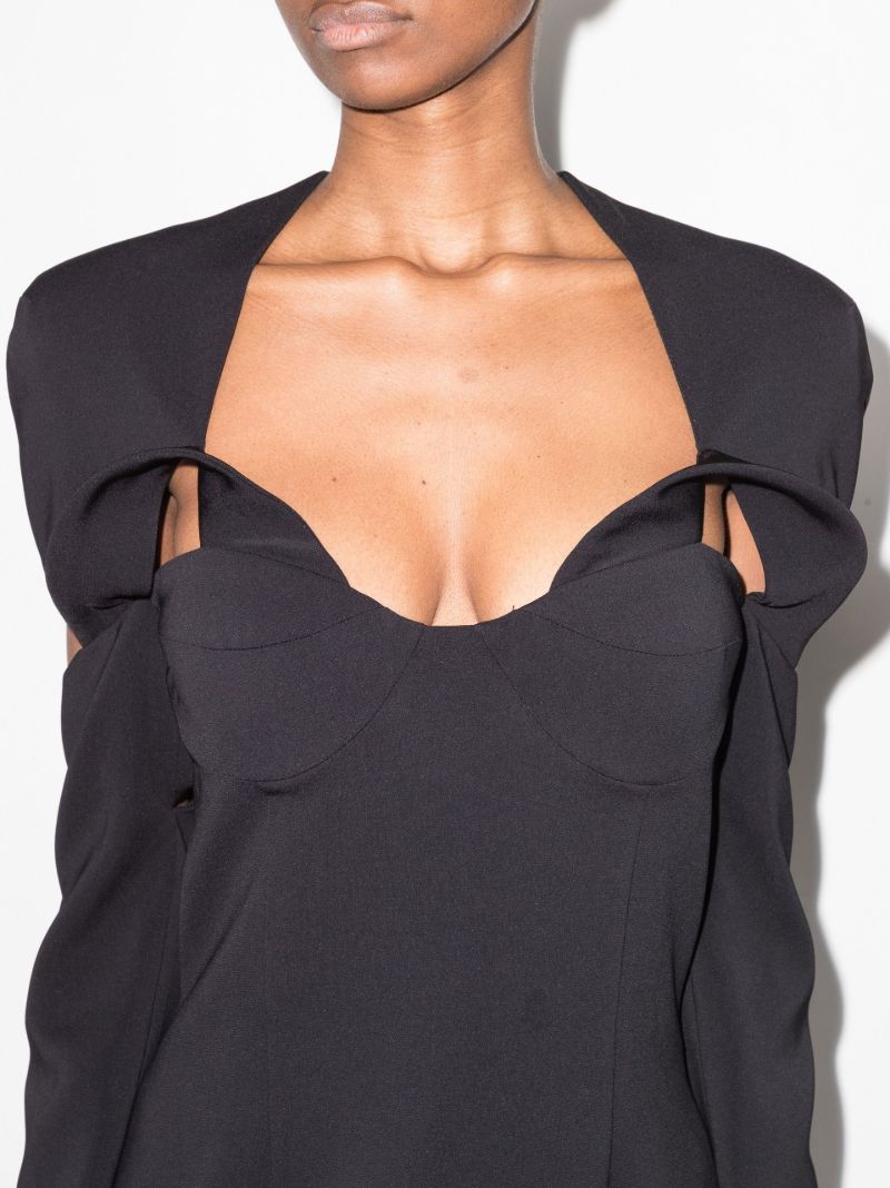 Draped Bustier Mini Dress