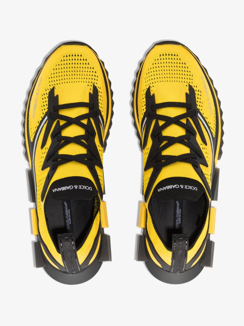 Black and Yellow Sorrento Low Top Sneakers