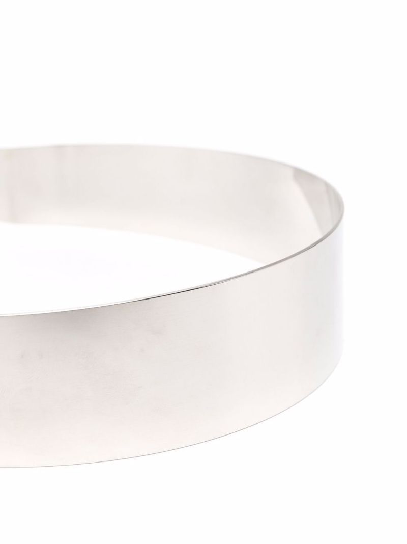 Silver-tone Logo Cuff Bracelet