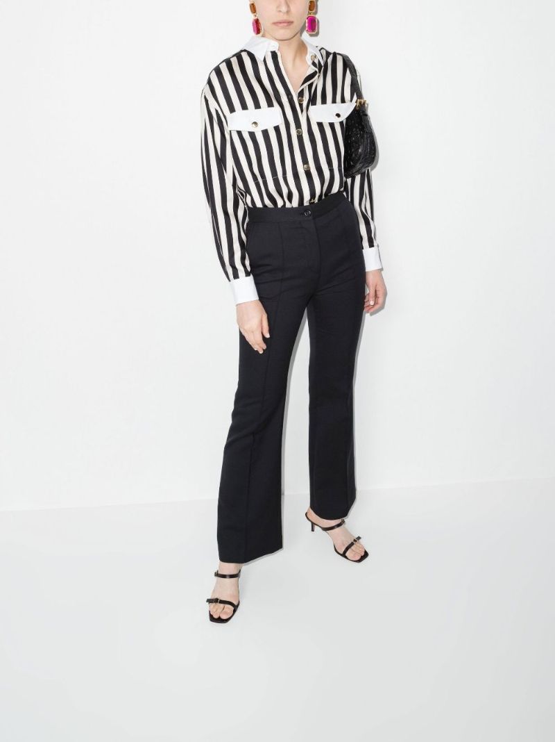 Black Striped Silk Shirt