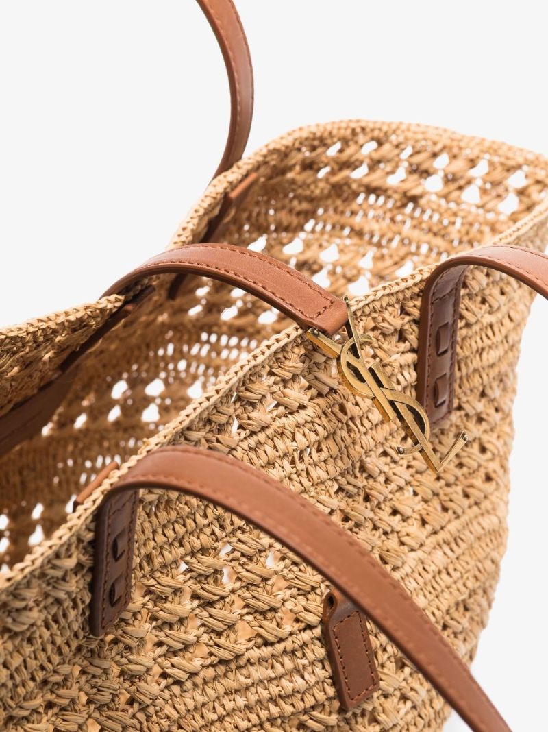Neutral Panier Small Raffia Tote Bag