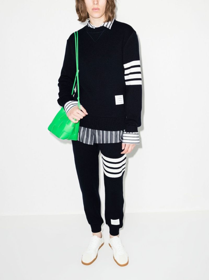 Blue 4-bar Stripe Sweatshirt