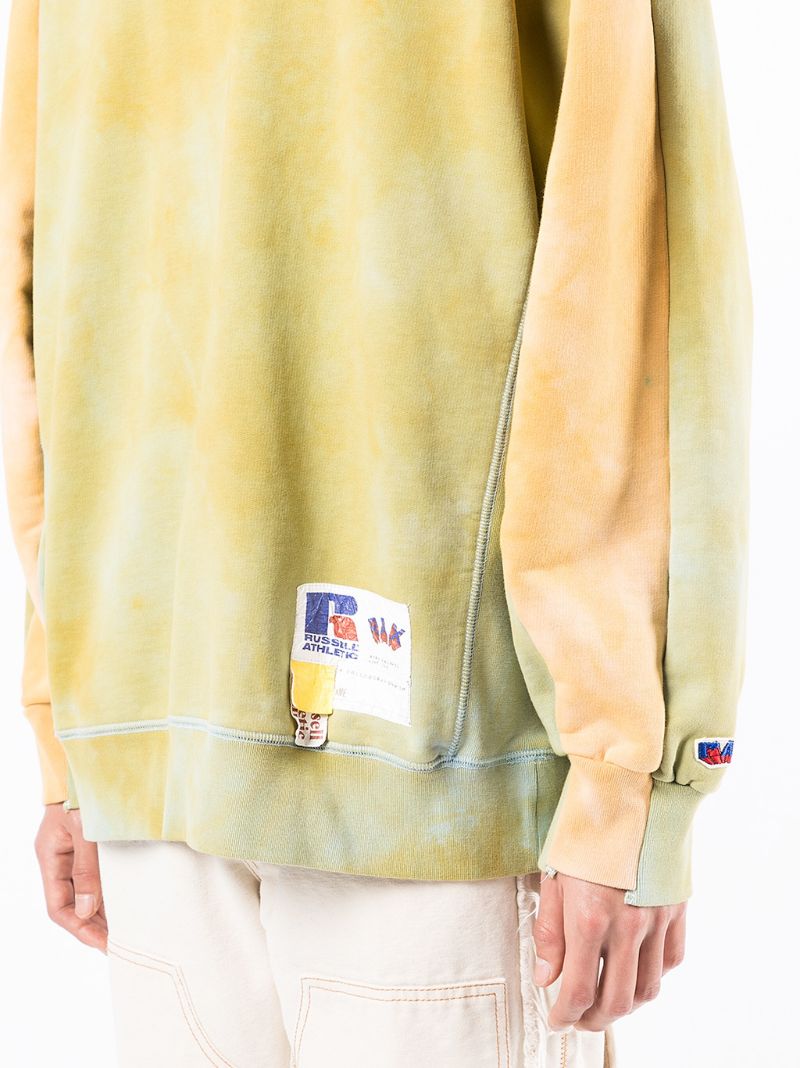 Green Tie-dye Cotton Sweatshirt