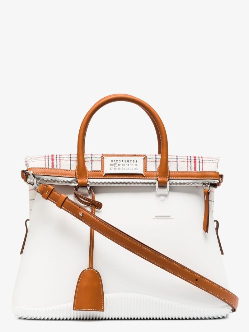 White 5ac Large Rubber Tote Bag