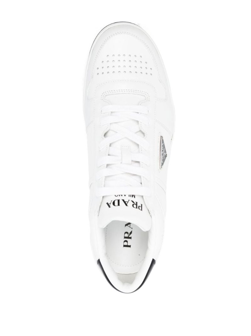 White Downtown Leather Sneakers