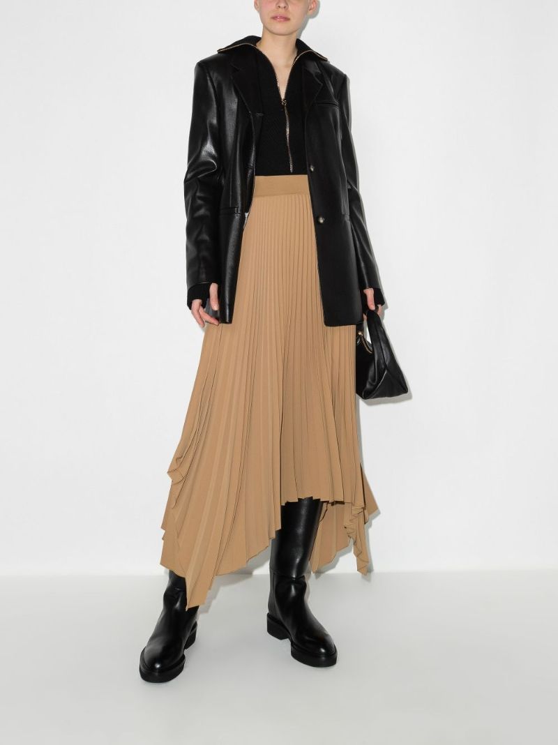 Ade Asymmetric Pleated Midi Skirt