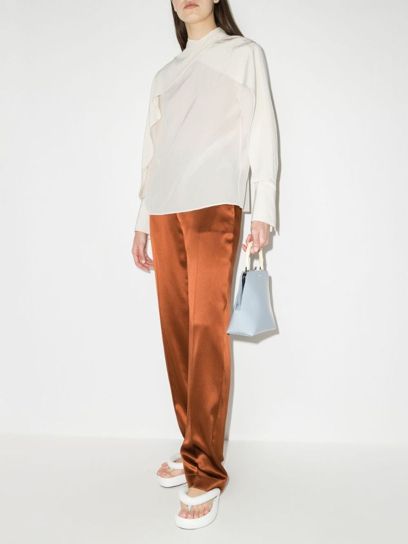 Bailie Draped Silk Blouse