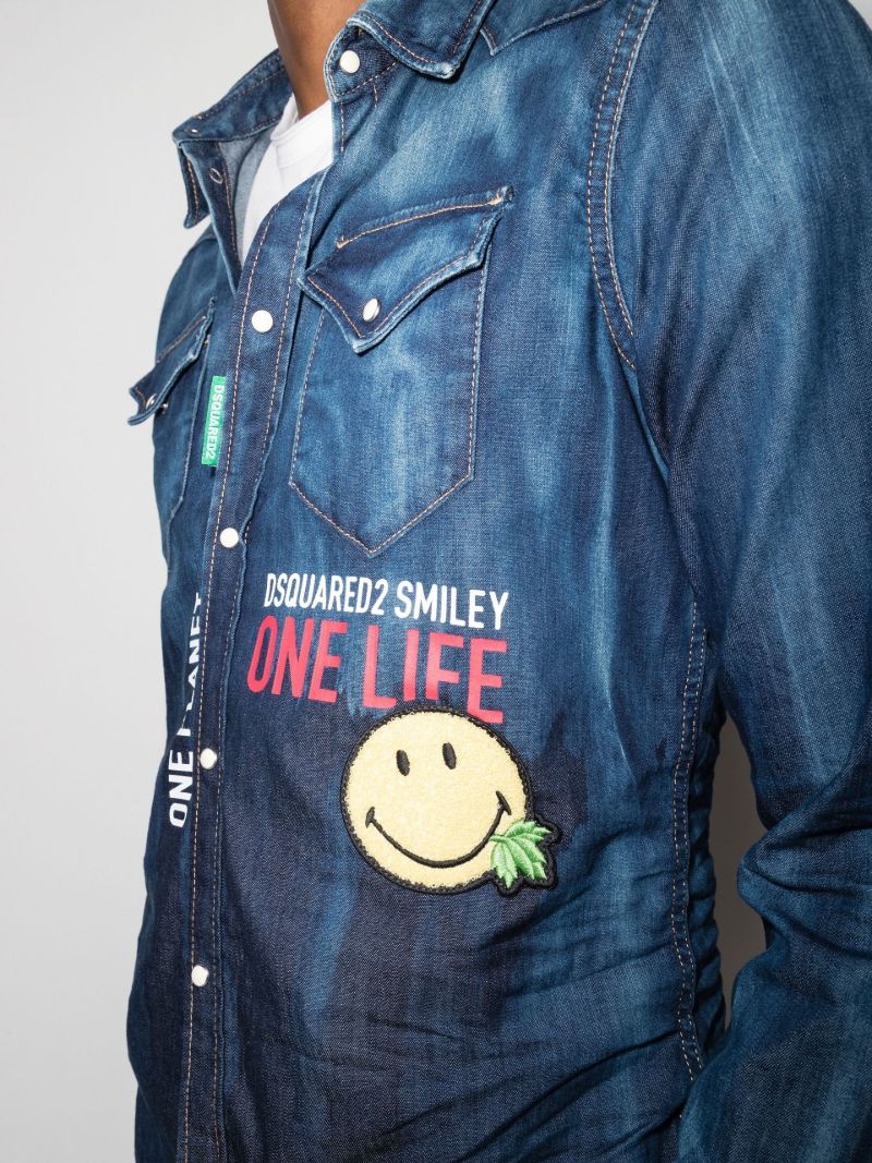 Smiley Western Denim Shirt